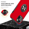 360 Rotating Ring Grip Hybrid Case for iPhone 15 Plus - Red
