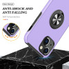 360 Rotating Ring Grip Hybrid Case for iPhone 15 - Purple