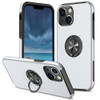 360 Rotating Ring Grip Hybrid Case for iPhone 15 - Silver