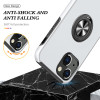 360 Rotating Ring Grip Hybrid Case for iPhone 15 - Silver