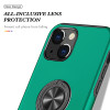 360 Rotating Ring Grip Hybrid Case for iPhone 15 - Green