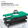 360 Rotating Ring Grip Hybrid Case for iPhone 15 - Green
