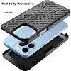 Shell Holster Kickstand Case with Spring Belt Clip for iPhone 15 Pro Max - Black