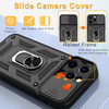 Elite Series Hybrid Case with Ring Grip and Camera Lens Cover for iPhone 15 Pro Max - Black