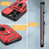 Elite Series Hybrid Case with Ring Grip and Camera Lens Cover for iPhone 15 Pro Max - Red