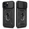 Elite Series Hybrid Case with Ring Grip and Camera Lens Cover for iPhone 15 Pro - Black