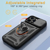 Elite Series Hybrid Case with Ring Grip and Camera Lens Cover for iPhone 15 Pro - Black