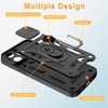 Elite Series Hybrid Case with Ring Grip and Camera Lens Cover for iPhone 15 Pro - Black