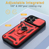 Elite Series Hybrid Case with Ring Grip and Camera Lens Cover for iPhone 15 Pro - Red