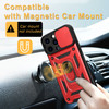 Elite Series Hybrid Case with Ring Grip and Camera Lens Cover for iPhone 15 Pro - Red