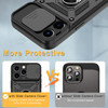 Elite Series Hybrid Case with Ring Grip and Camera Lens Cover for iPhone 15 Plus - Black