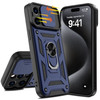 Elite Series Hybrid Case with Ring Grip and Camera Lens Cover for iPhone 15 Plus - Blue