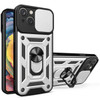 Elite Series Hybrid Case with Ring Grip and Camera Lens Cover for iPhone 15 - Silver