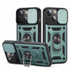 Elite Series Hybrid Case with Ring Grip and Camera Lens Cover for iPhone 15 - Green