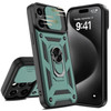 Elite Series Hybrid Case with Ring Grip and Camera Lens Cover for iPhone 15 - Green