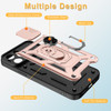 Elite Series Hybrid Case with Ring Grip and Camera Lens Cover for iPhone 15 - Rose Gold