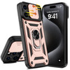 Elite Series Hybrid Case with Ring Grip and Camera Lens Cover for iPhone 15 - Rose Gold