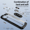 Tough Shield Snap-on Transparent Case with Ring Grip for iPhone 15 - Black