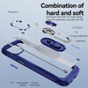Tough Shield Snap-on Transparent Case with Ring Grip for iPhone 15 - Blue