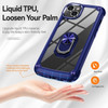 Tough Shield Snap-on Transparent Case with Ring Grip for iPhone 15 - Blue