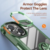 Tough Shield Snap-on Transparent Case with Ring Grip for iPhone 15 - Green