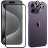 Edge-to-Edge Full Coverage Tempered Glass Screen Protector + Camera Lens Protector for iPhone 15 Pro Max