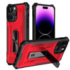 Military Grade Hybrid Case with Kickstand for iPhone 15 Pro - Red
