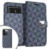 Extra Series Designer Leather Wallet Stand Case for iPhone 14 Pro - Blue