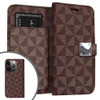 Extra Series Designer Leather Wallet Stand Case for iPhone 14 - Brown
