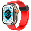 Premium Silicone Band with Magnetic Buckle for Apple Watch 49mm / 45mm / 44mm / 42mm - Red