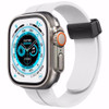 Premium Silicone Band with Magnetic Buckle for Apple Watch 49mm / 45mm / 44mm / 42mm - White