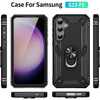 Military Grade Hybrid Case with Ring Grip for Samsung Galaxy S23 FE - Black