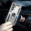 Military Grade Hybrid Case with Ring Grip for Samsung Galaxy S23 FE - Silver