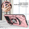 Robotic Series Hybrid Case with Ring Grip for Samsung Galaxy S23 FE - Rose Gold