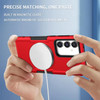 Shockproof Hybrid Case with MagSafe Magnetic Ring for Samsung Galaxy S23 FE - Red