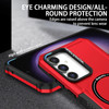 Shockproof Hybrid Case with MagSafe Magnetic Ring for Samsung Galaxy S23 FE - Red