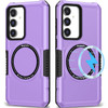 Shockproof Hybrid Case with MagSafe Magnetic Ring for Samsung Galaxy S23 FE - Purple