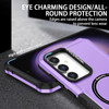 Shockproof Hybrid Case with MagSafe Magnetic Ring for Samsung Galaxy S23 FE - Purple