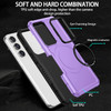 Shockproof Hybrid Case with MagSafe Magnetic Ring for Samsung Galaxy S23 FE - Purple