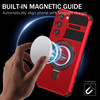 Hybrid Armor Case with MagSafe Magnetic Ring for Samsung Galaxy S23 FE - Red