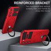 Hybrid Armor Case with MagSafe Magnetic Ring for Samsung Galaxy S23 FE - Red