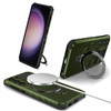 Hybrid Armor Case with MagSafe Magnetic Ring for Samsung Galaxy S23 FE - Green
