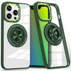 Tough Shield Crystal Case with MagSafe Ring Holder for iPhone 15 Pro Max - Green