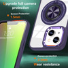Tough Shield Crystal Case with MagSafe Ring Holder for iPhone 15 - Purple