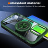 Tough Shield Crystal Case with MagSafe Ring Holder for iPhone 15 - Green