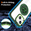 Tough Shield Crystal Case with MagSafe Ring Holder for iPhone 15 Plus - Green