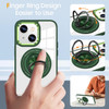 Tough Shield Crystal Case with MagSafe Ring Holder for iPhone 15 Plus - Green