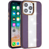 Luxury Crystal Leather Hybrid Case for iPhone 15 Pro - Purple