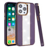 Luxury Crystal Leather Hybrid Case for iPhone 15 Pro - Purple