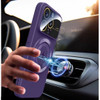 Fit TPU Case with MagSafe Ring Holder and Camera Lens Protector for iPhone 15 Pro Max - Purple